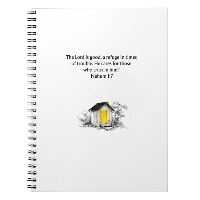 Nahum 1:7 Christian Scripture Notebook Journal Notizblock (Vorderseite)