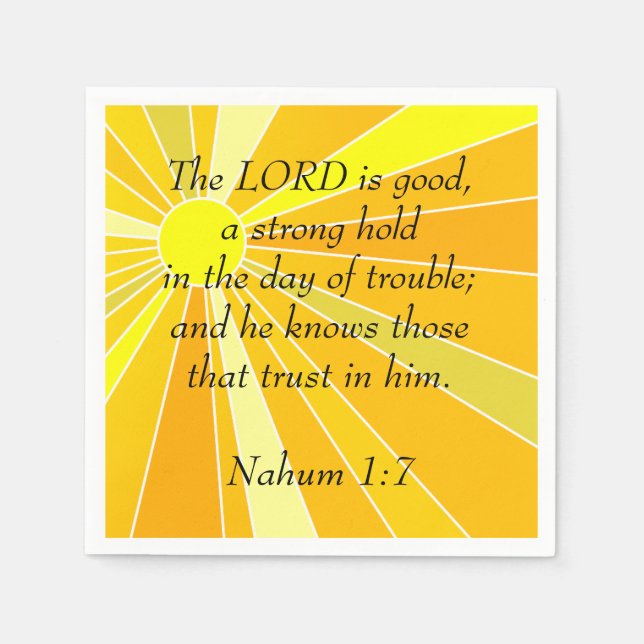 Nahum 1:7 serviette (Vorderseite)