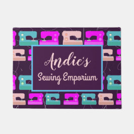 Nähzimmer Quilter farbenfrohe Wohngestaltung Fußmatte