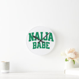 Naija Babe Nigerianischer Stolz Runde Wanduhr
