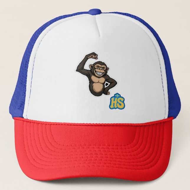 Naija Hustle Monkey Hat | Honest Sinner Motivation Truckerkappe (Vorderseite)