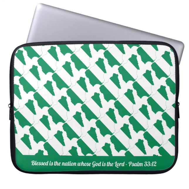 Naija NIGERIA FLAG Custom Scripting Laptop Laptopschutzhülle (Vorderseite)