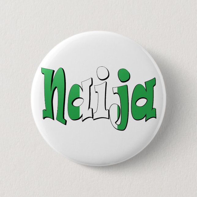 Naija (nigerische Flagge) Button (Vorderseite)