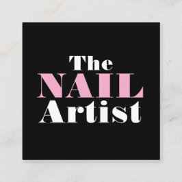 Nail Art Artist Business Card Quadratische Visitenkarte