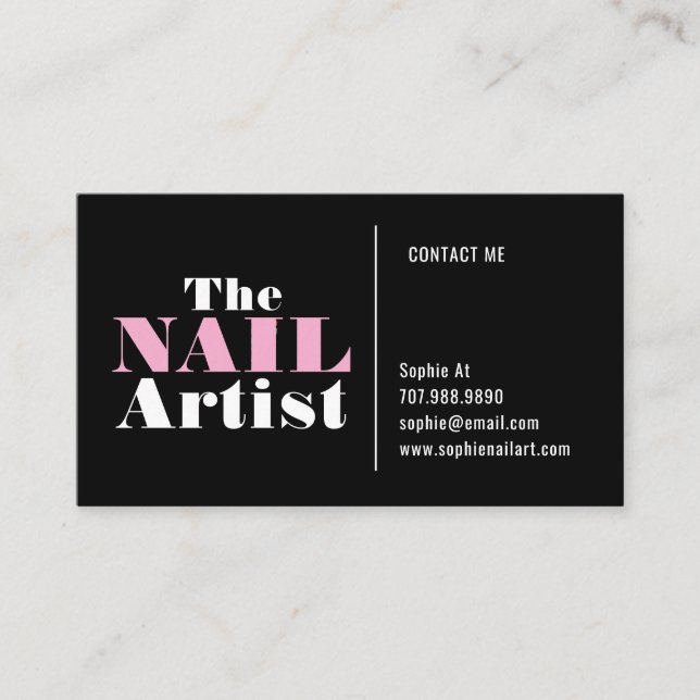 Nail Art Artist Business Card Visitenkarte