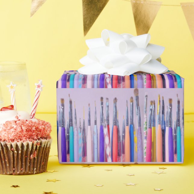 Nail Art Brush Collection Geschenkpapier (Geburtstagsparty)