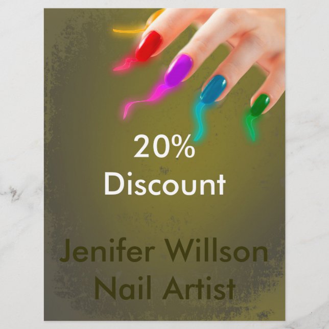 Nail Artist Discount Flyer (Vorne)
