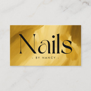 Nail Artist Gold Brush Visitenkarte