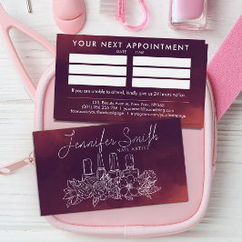 Nail Artist - Illustration der Blumenzeige Visitenkarte