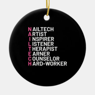 Nail Artist Inspirer Keramik Ornament