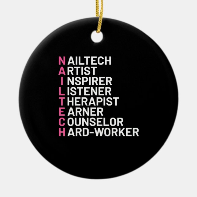 Nail Artist Inspirer Keramik Ornament (Vorne)