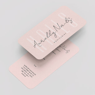 Nail Artist Manicurist Pink Moderne Ernennung Visitenkarte