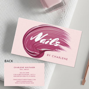 Nail Artist Moderne Typografie Wine Polnisch Visitenkarte