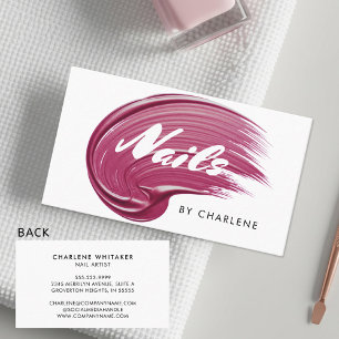Nail Artist Moderne Typografie Wine Polnisch Visitenkarte