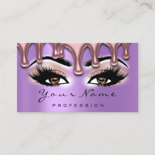 Nail Artist Nails Lash Makeup Pink Lila Brown Visitenkarte