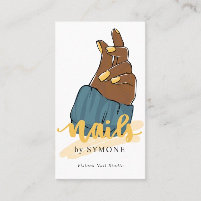 Nail Artist oder Stylist Trendy Nail Salon  Visitenkarte (Vorderseite)