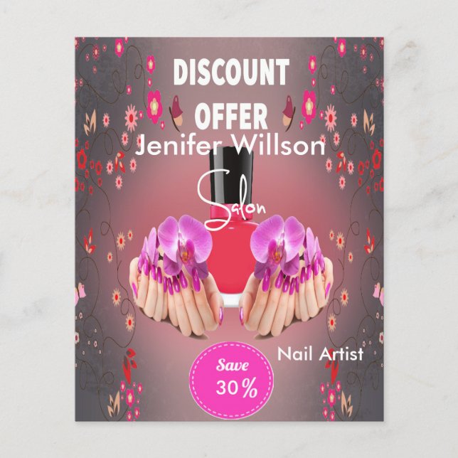 Nail Artist Salon Flyer (Vorne)