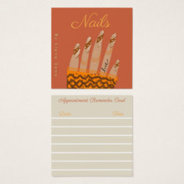 Nail Artist Script Hand gezeichnete Ernennung