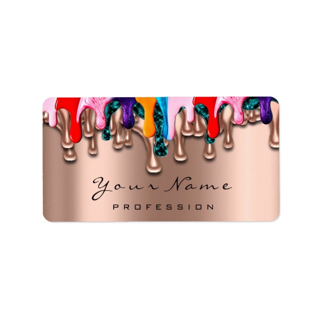 Nail Artist Studio Tropfen Rose Wax Epilation Skin Adressaufkleber (Vorne)