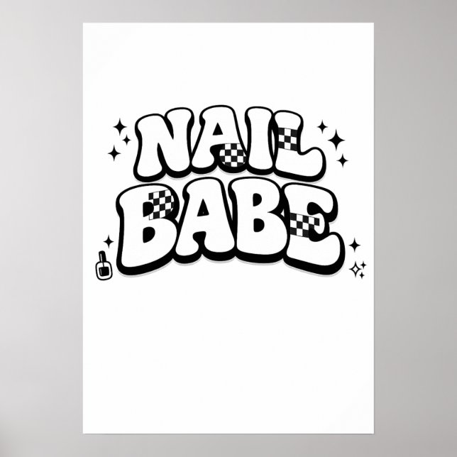 Nail Babe Printable Digital Download Poster (Vorne)