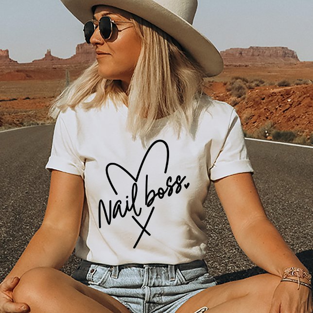 Nail Boss Tech Shirt Nail Tech Geschenk (manicure expert tee, nail technician top)