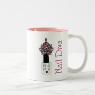 ‚Nail Diva‘ Zweifarbige Tasse
