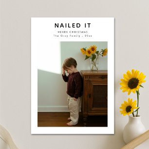 Nail It Modern Family Funny Foto Christmas Feiertagskarte