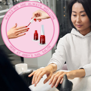 Nail Pedicure Salon Walk Ins Willkommen Fensteraufkleber
