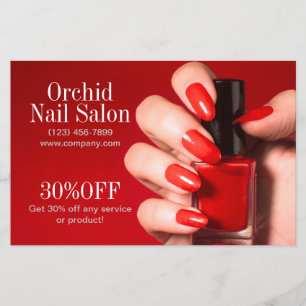 Nail Polish Esthetician Nail Salon Preisliste Flyer