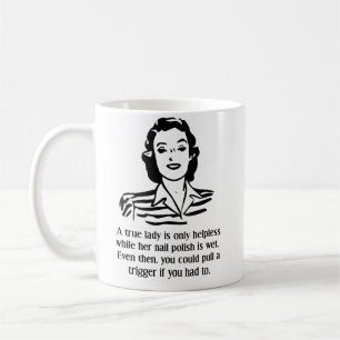 Nail Polish Helpless Funny Mug Tasse