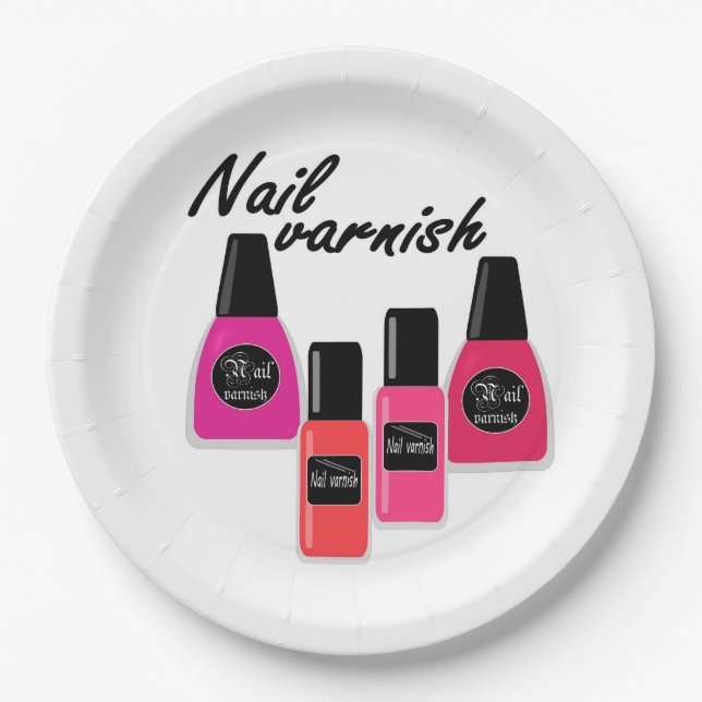 Nail Polish Pappteller (Vorderseite)