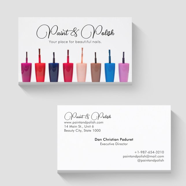 Nail Polnisch Color Set Nail Salon Business Card Visitenkarte (Von Creator hochgeladen)