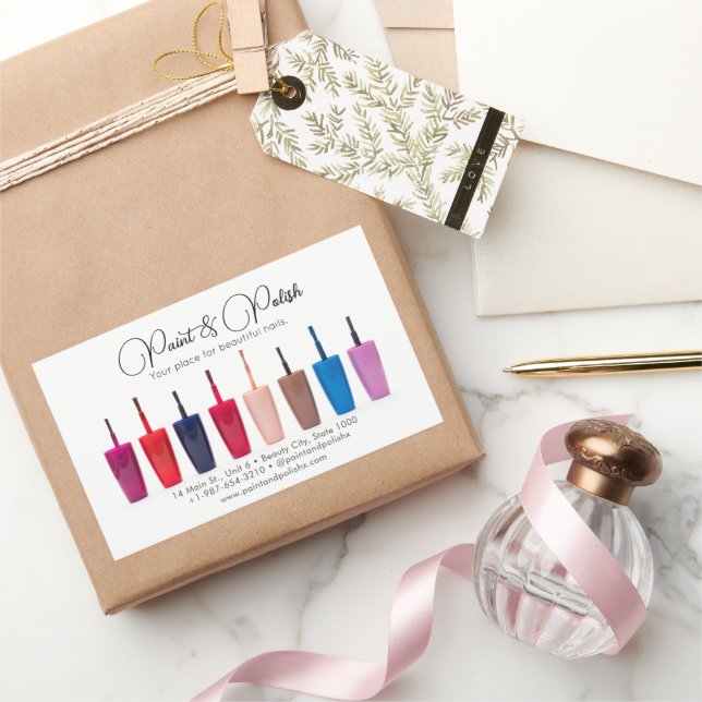 Nail Polnisch Set Nail Salon Rechteckiger Aufkleber (Schenken)