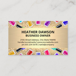 Nail Polnische Flaschen   Metallisches Gold   Gold Visitenkarte