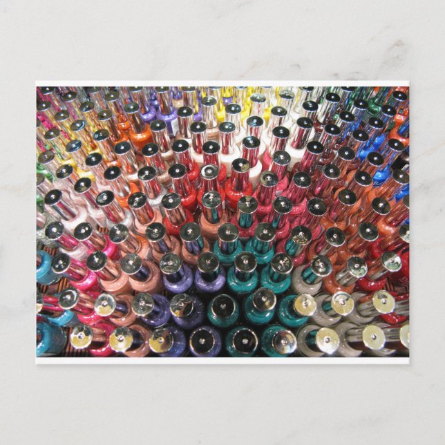 Nail Polnische Flaschen Postkarte (Vorderseite)