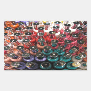 Nail Polnische Flaschen Rechteckiger Aufkleber