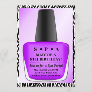 Nail Polnischer Geburtstag Einladung Lila Nail Pol