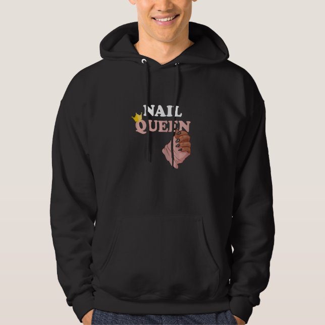 Nail Queen Manicurist Nail Technician Esthetician  Hoodie (Vorderseite)
