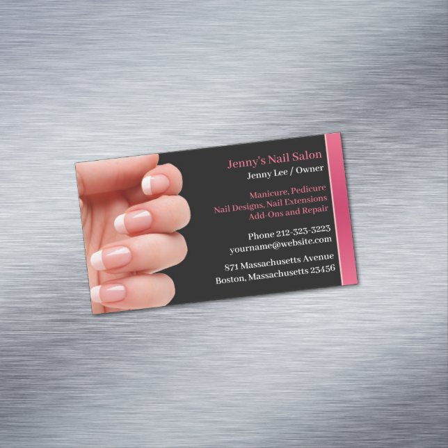 Nail Salon Artist Magnetische Visitenkarte (Beispiel)