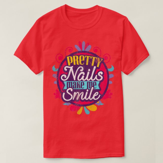 Nail Salon Beautician Nail Designer T-Shirt (Design vorne)