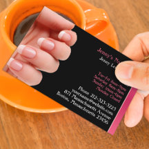 Nail Salon Business Card mit Terminabsprache