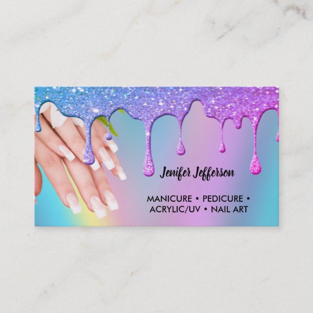 Nail Salon Business Card Terminkarte (Vorderseite)
