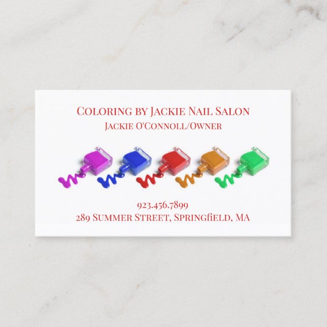 Nail Salon Business Card Visitenkarte (Vorderseite)