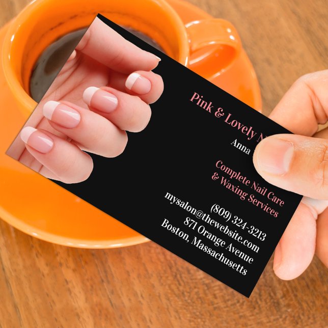 Nail Salon Business Card Visitenkarte (Von Creator hochgeladen)