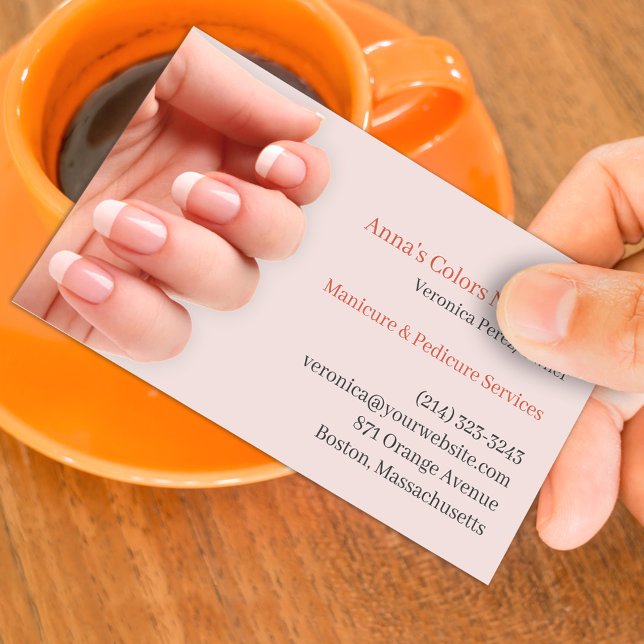 Nail Salon Business Card Visitenkarte (Von Creator hochgeladen)