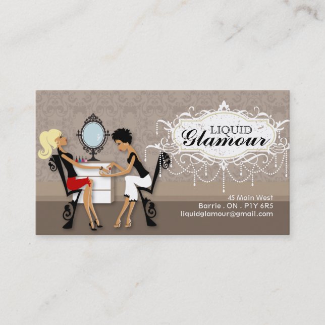 Nail Salon Business Card Visitenkarte (Vorderseite)