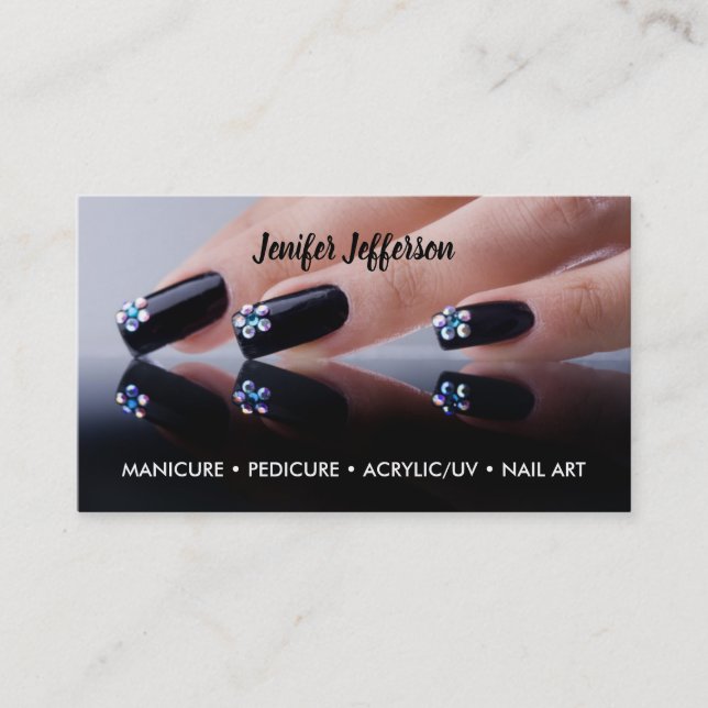 Nail Salon Business Card Visitenkarte (Vorderseite)