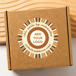 Nail Salon für Rustikal-Chic-Firmenlogo Runder Aufkleber