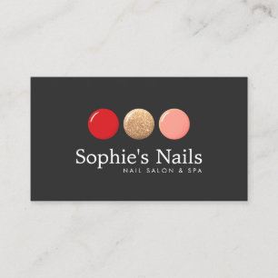Nail Salon Glitzer Polnischer Drop Logo Manicurist Visitenkarte