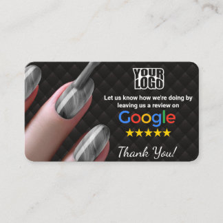 Nail Salon Google Review Template mit QR Visitenkarte
